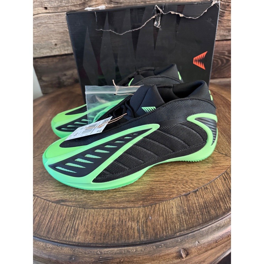 Adidas Anthony Edwards 1 Low Lucid Lime Black Basketball Shoes JR1572 Mens 9